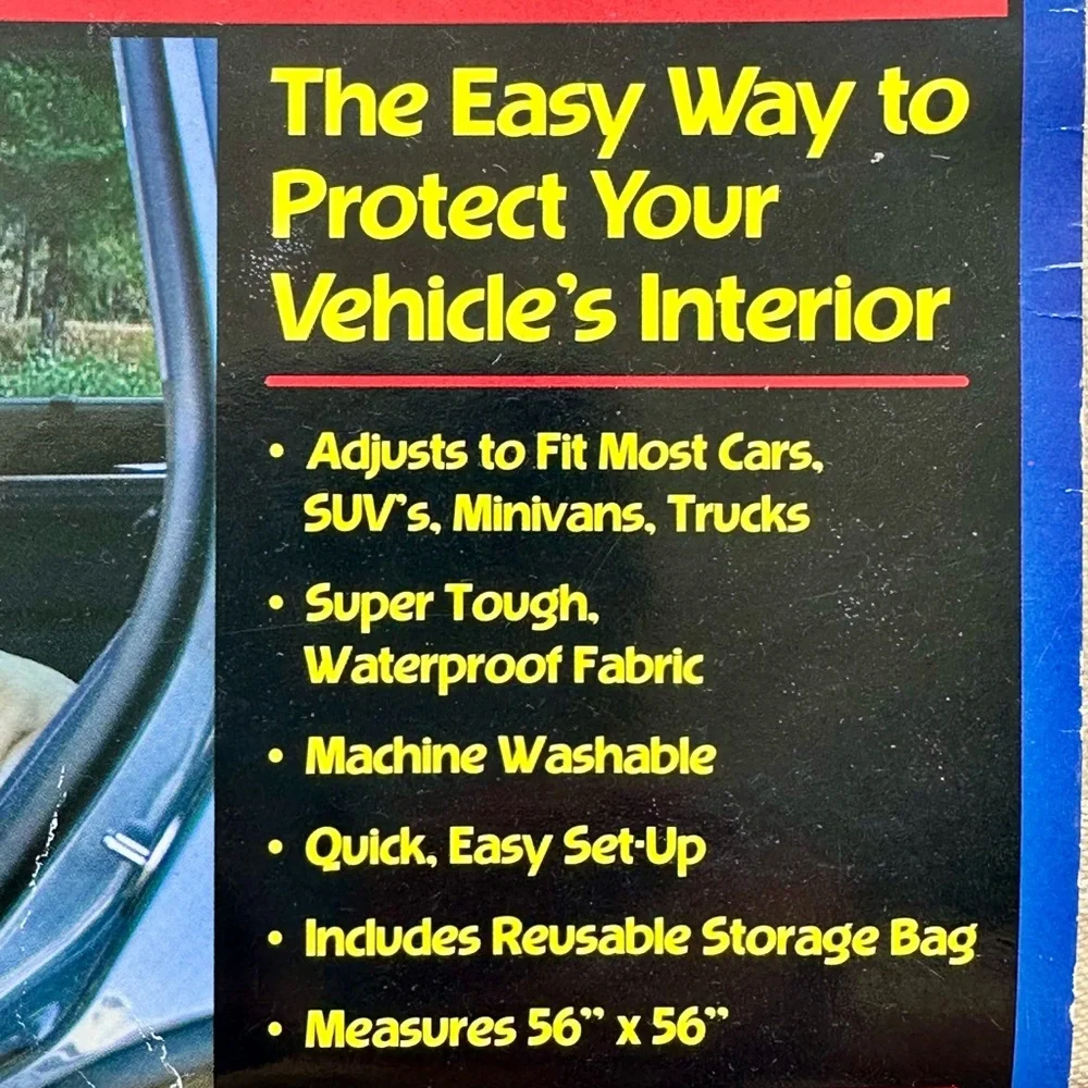 New Ruffin' It EZ Car Seat Protector, tan beige